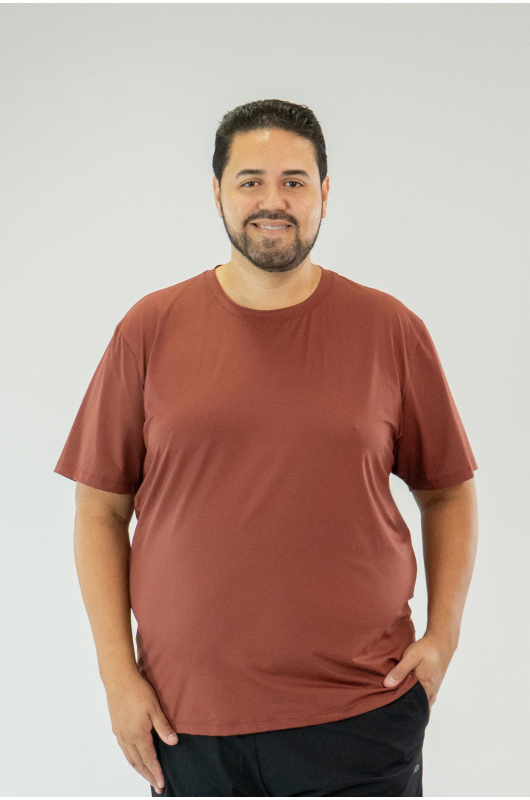 Camiseta B.ON Air Masculina Plus Size Vermelho Cornalina – 24271977