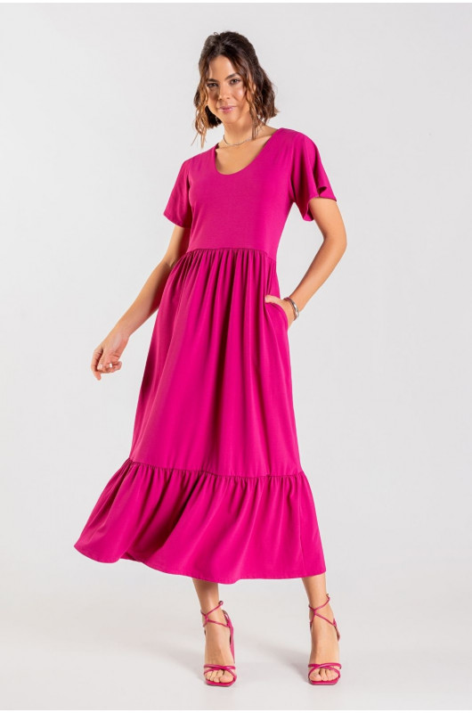 Vestido Feminino Rosa Fúcsia - 24271047