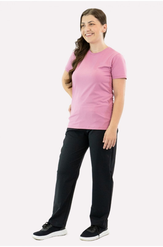 Camiseta B.ON Air Slim Alongada Feminina Rosa Cashmere – 24271836