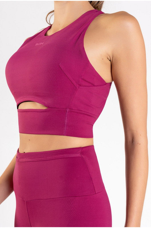 Top Basic Long Feminino Bordô Grape - 24271118
