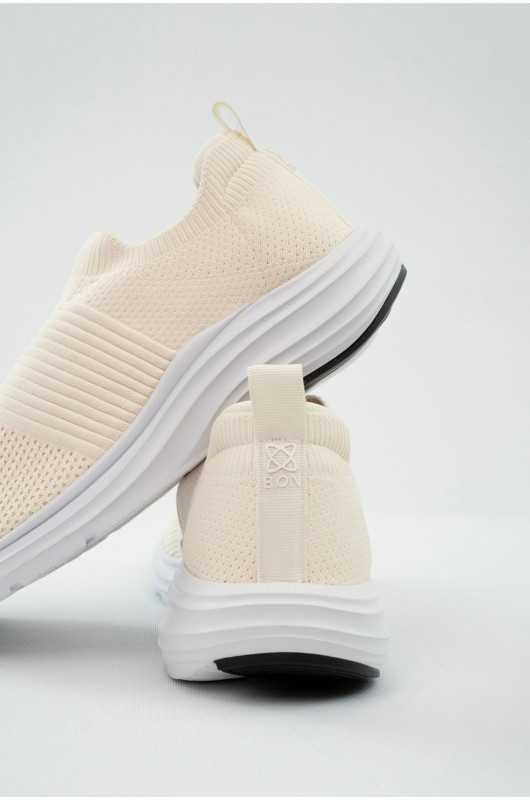 Tênis Knit Leve Aura Creme - 24271397