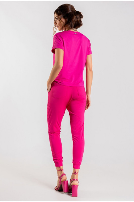 T-Shirt Feminina Estampada Pink Paris - 24271119