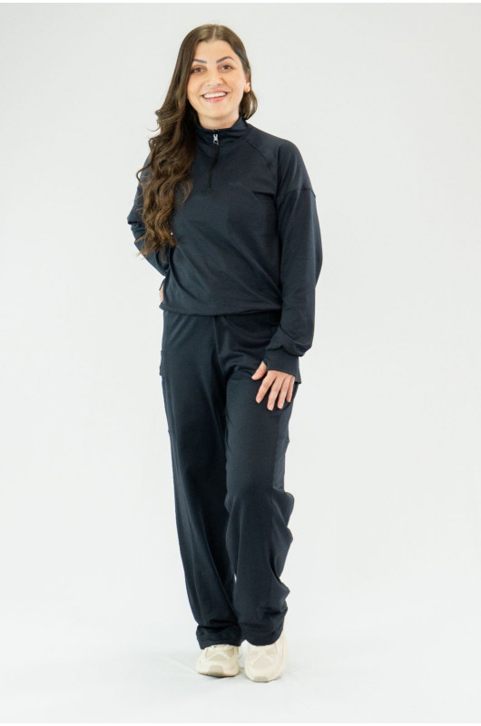 Blusão Comfy c/ Ziper Feminino Preto – 24271819 