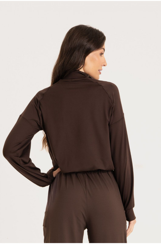 Blusão Comfy Feminino Marrom Expresso – 24271846