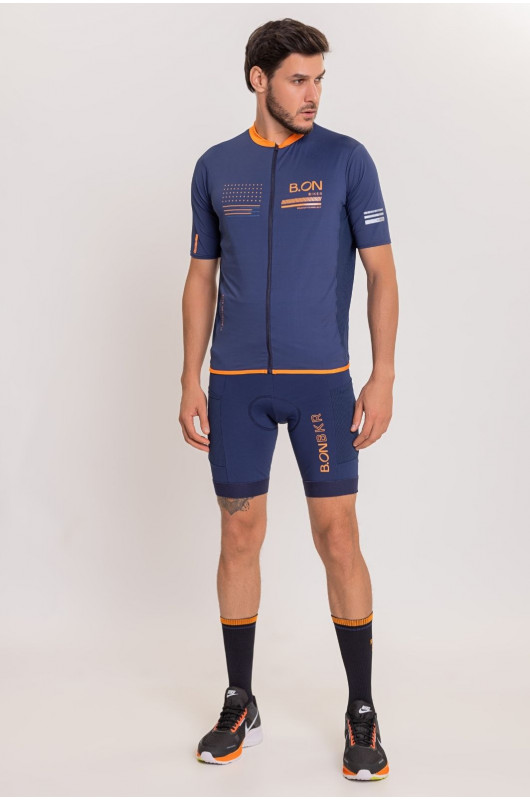 Bermuda Ciclismo Masculina Marinho c/ Laranja - 24270712