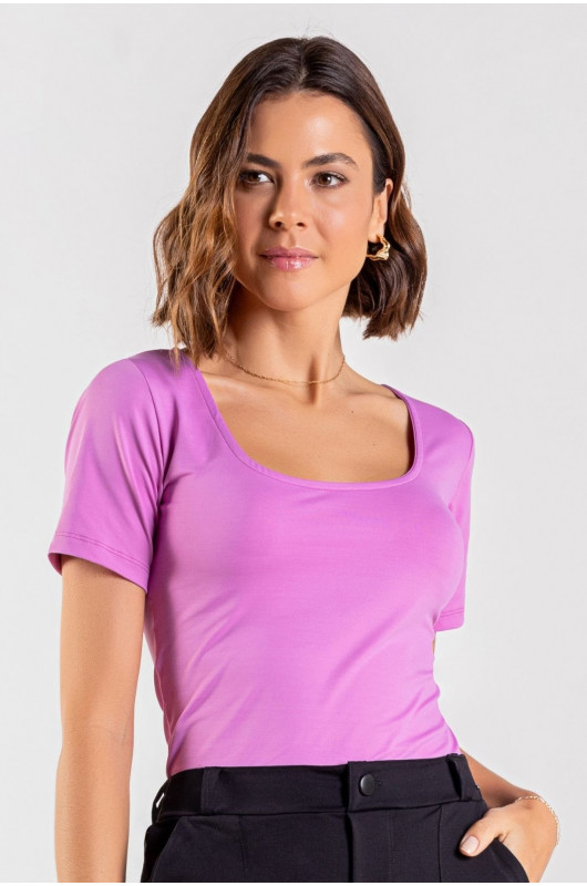 Blusa Feminina Basic Lilás - 24271101