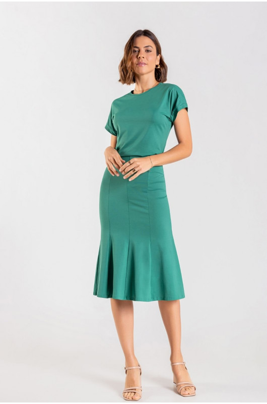 Saia Feminina Casual Verde Esmeralda - 24271041