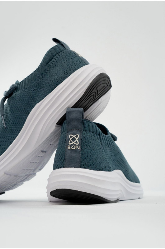 Tênis Knit B.ON Leve Bali Azul Petróleo - 24271552	