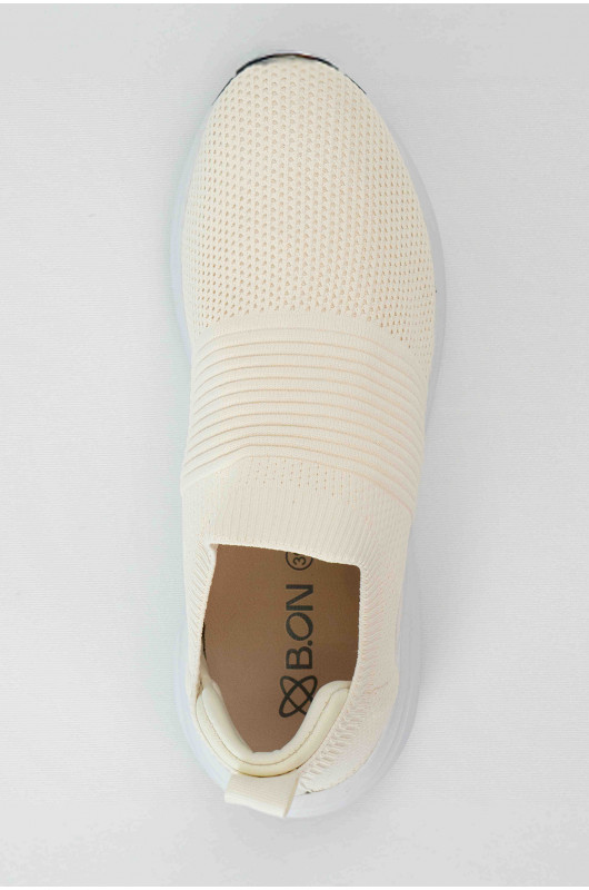 Tênis Knit Leve Aura Creme - 24271397