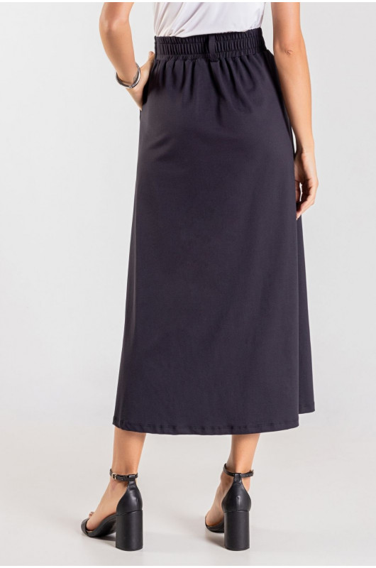 Saia Feminina Casual c/ Bolsos Preta - 24271097