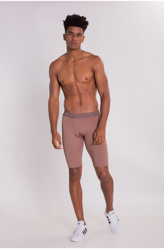 Cueca Boxer Alongada Leve Compressão Masculina Nude Marrom - 24270369 