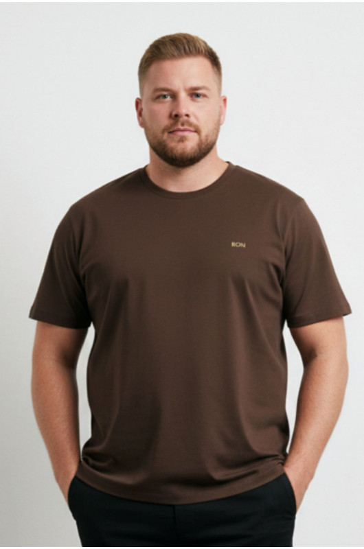 Camiseta B.ON Air Masculina Plus Size Marrom Expresso – 24271847