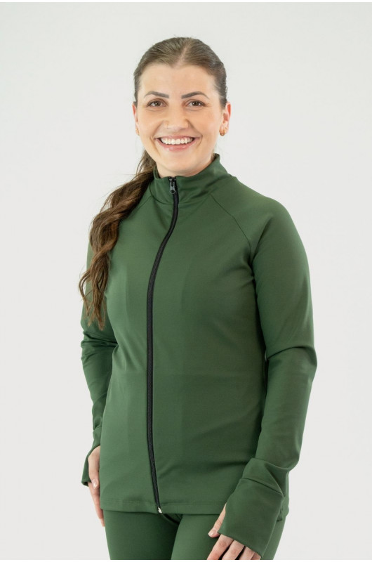 Jaqueta Slim Basic Feminina Verde Forest – 24271811