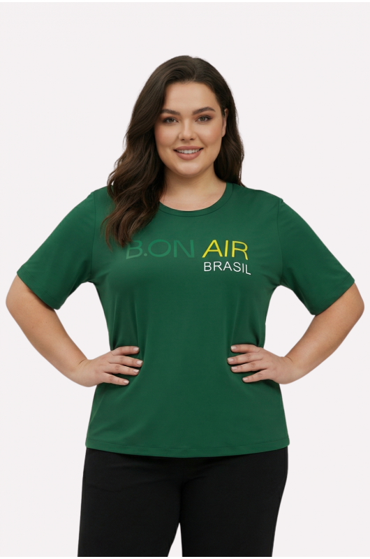 Camiseta B.ON Air Brasil Plus Size Unissex - 24271996