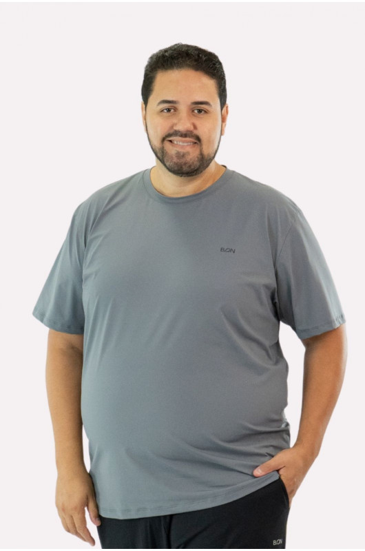Camiseta B.ON Air Masculino Plus Size Chumbo – 24271955