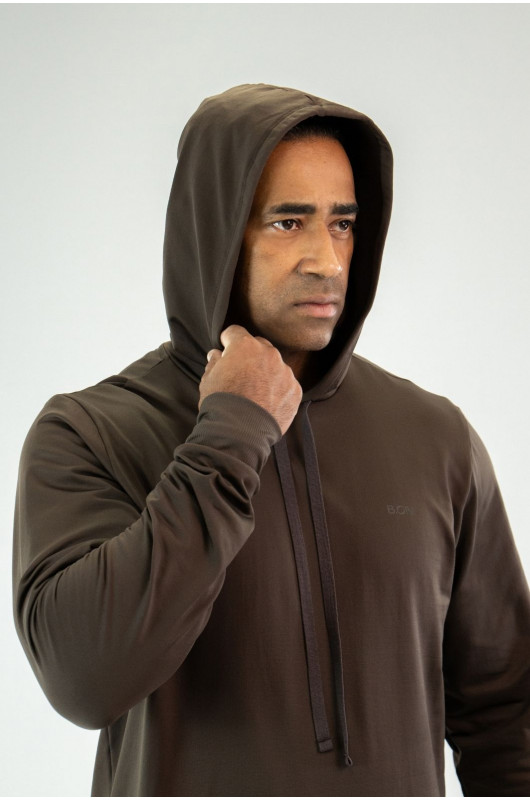 Blusão de Moletom Tech Masculino Marrom Expresso – 24271892