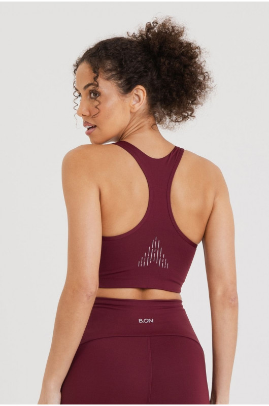  Top Fit Refletivo Feminino Bordô - 24271572 