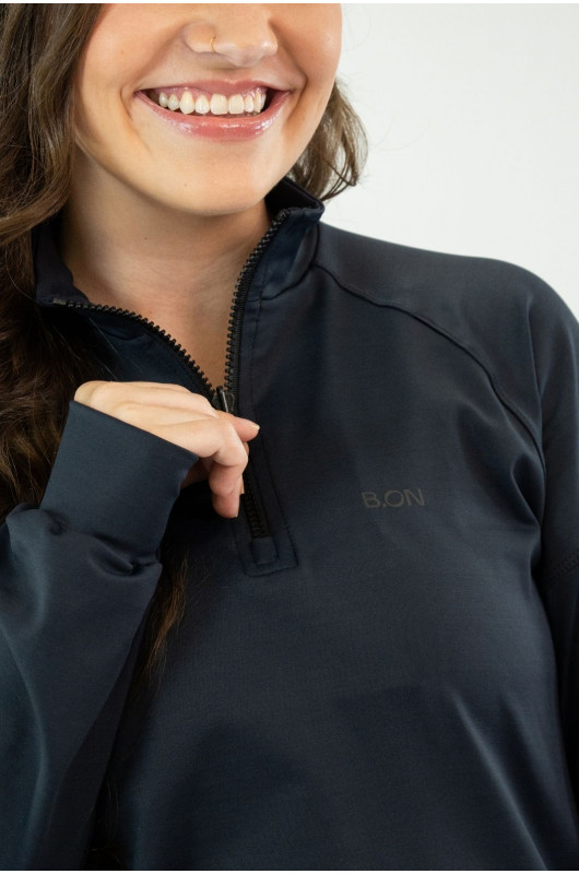 Blusão Comfy c/ Ziper Feminino Preto – 24271819 