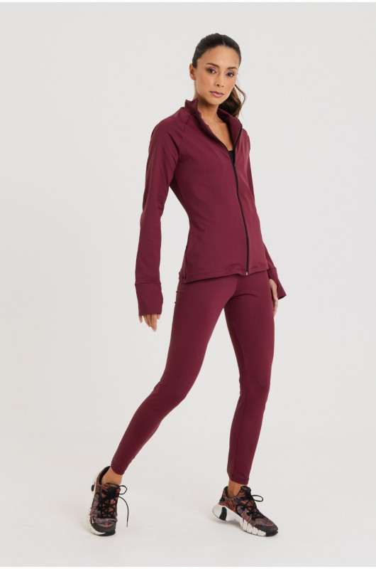 Jaqueta Slim Basic Feminina Bordô - 24271581 