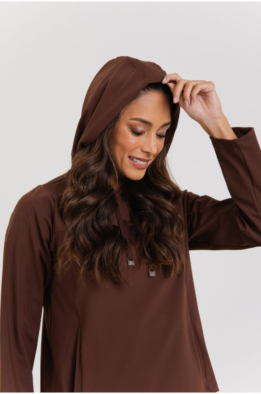  Blusão Comfy Feminino Marrom - 24271265