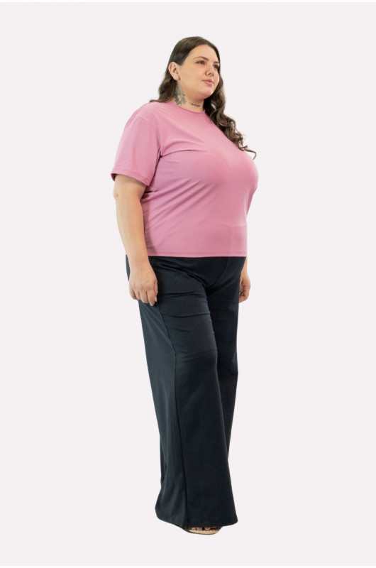 Camiseta B.ON Air Feminina Plus Size Rosa Cashmere - 24271952