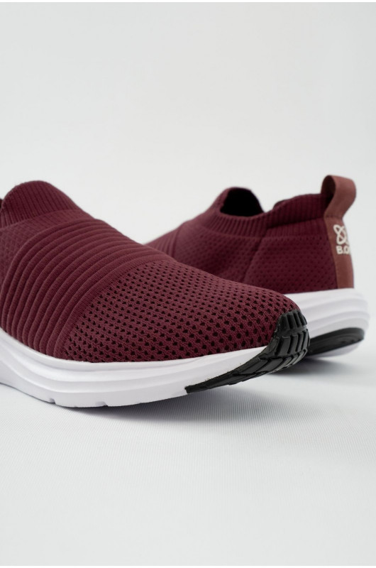 Tênis Knit Leve Aura Bordô - 24271574
