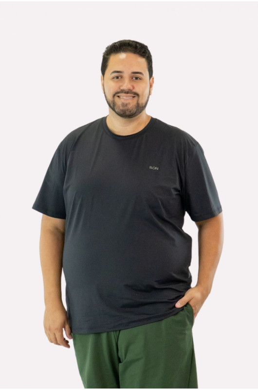 Camiseta B.ON Air Masculina Plus Size Preta – 24271953