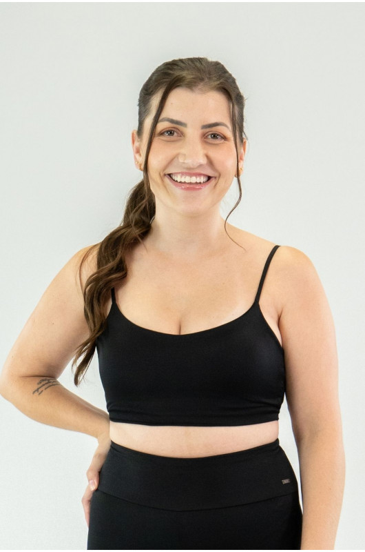 Top Fusion Feminino Preto Shine – 24271866