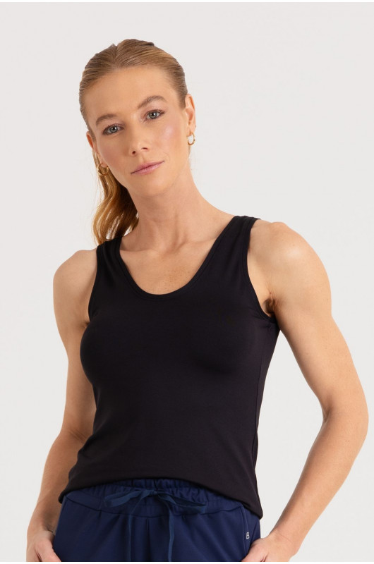 Regata Basic Feminina Preta - 24271631 