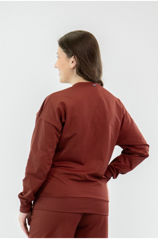 Blusão Feminino de Moletom Tech Peluciado Vermelho Cornalina – 24271885