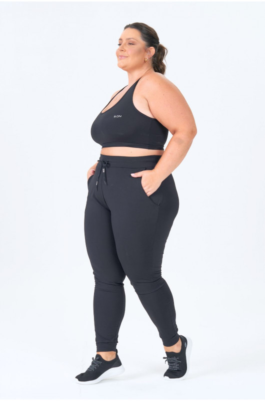 Jogger Feminina Plus Size Preta - 24270206