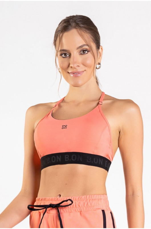 Top Feminino c/ Detalhe nas Costas em Tule Coral - 24271019