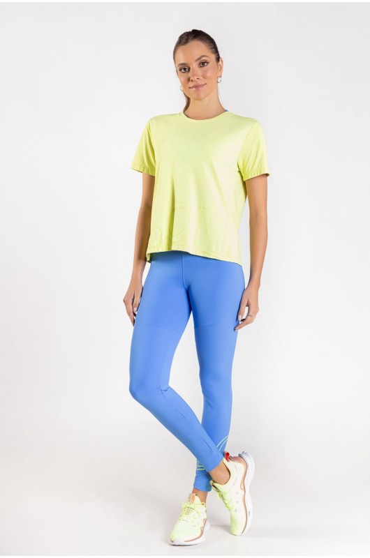 T-Shirt Feminina Fitness Verde Lima - 24271133