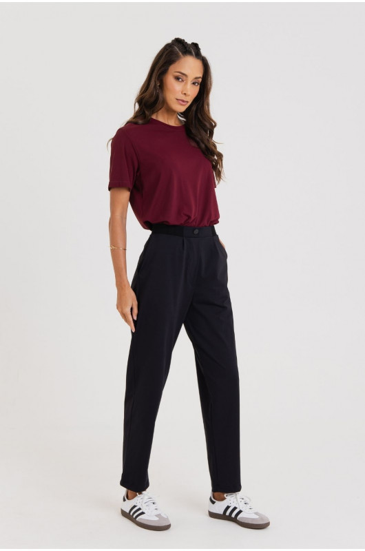 Camiseta Basic Feminina Bordô - 24271563 