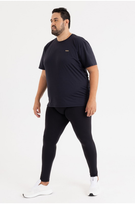 Legging Plus Size Masculina Preta - 24270025 
