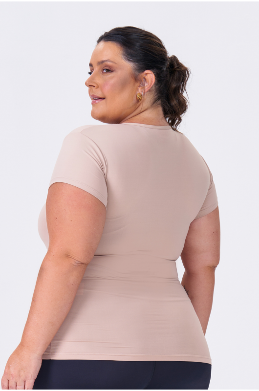 Blusa Plus Size Segunda Pele Feminina Nude Brush - 24270572