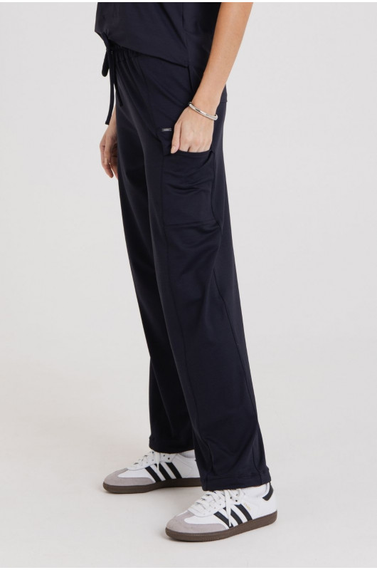 Calça Feminina com Barra Regulável Preta - 24271468 