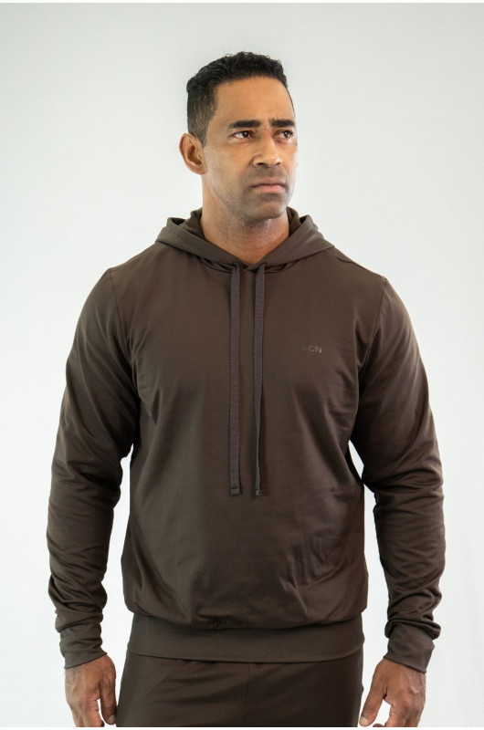 Blusão de Moletom Tech Masculino Marrom Expresso – 24271892