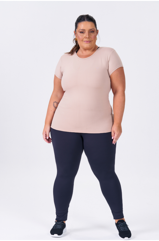 Blusa Plus Size Segunda Pele Feminina Nude Brush - 24270572