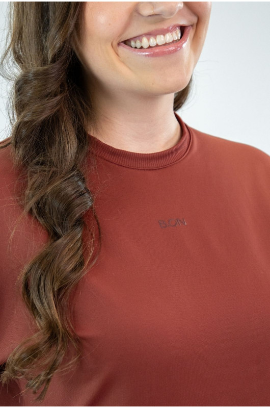 Blusão Feminino de Moletom Tech Peluciado Vermelho Cornalina – 24271885