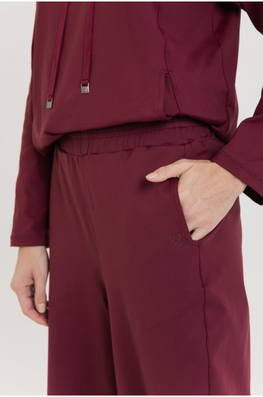 Calça Pantalona Comfy Feminina Bordô - 24271579 