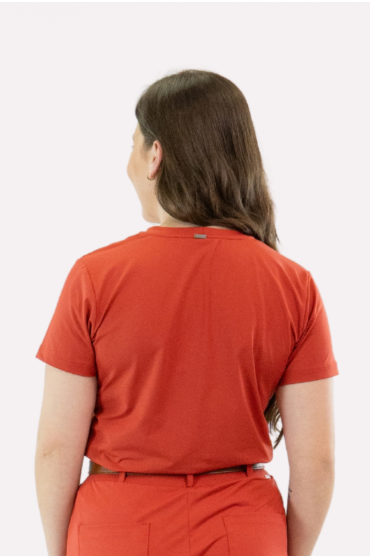 Camiseta B.ON Air Slim Alongada Feminina Vermelho Melaço – 24271837