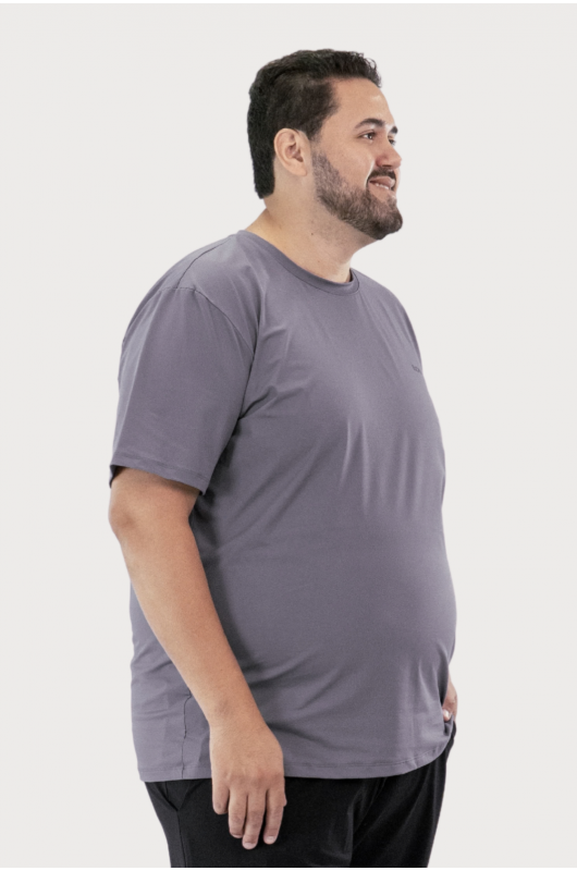 Camiseta B.ON Air Masculino Plus Size Chumbo – 24271955