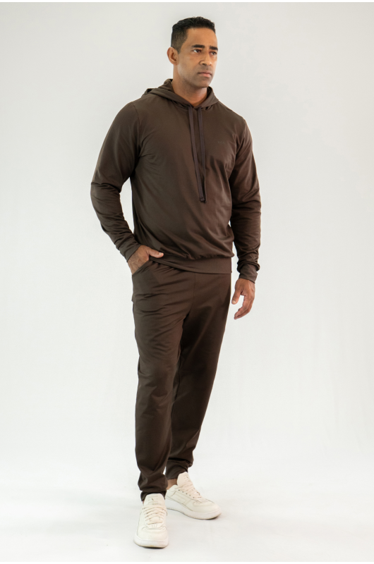 Jogger Masculina Moletom Tech Marrom Expresso – 24271893