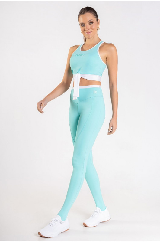 Top Feminino Yoga Verde Água - 24270969