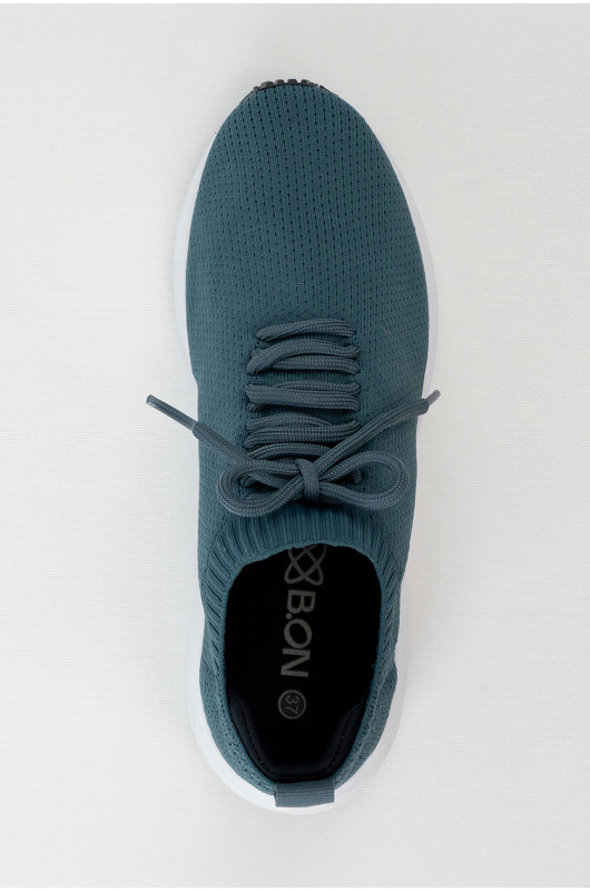 Tênis Knit B.ON Leve Bali Azul Petróleo - 24271552	