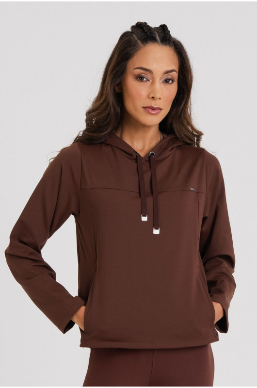  Blusão Comfy Feminino Marrom - 24271265