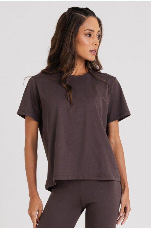 Camiseta B.ON Air Feminina Marrom Expresso – 24271565