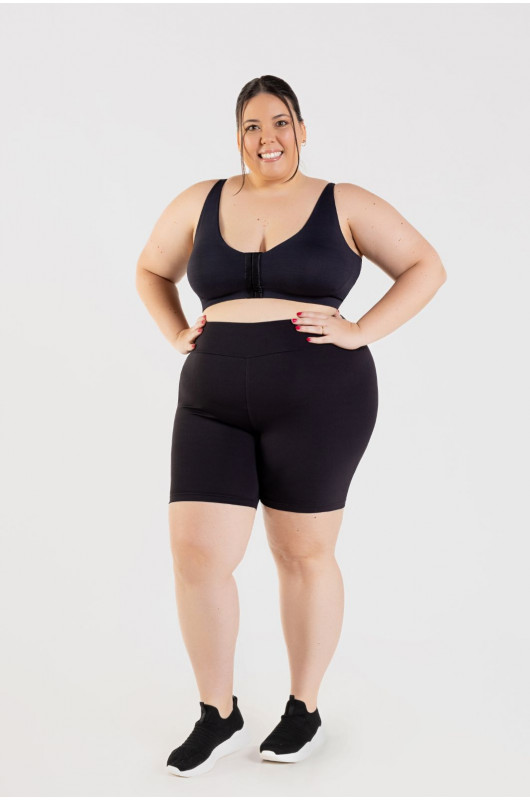 Top Sutiã Feminino c/ Abertura Frontal Plus Size Preto - 24271096