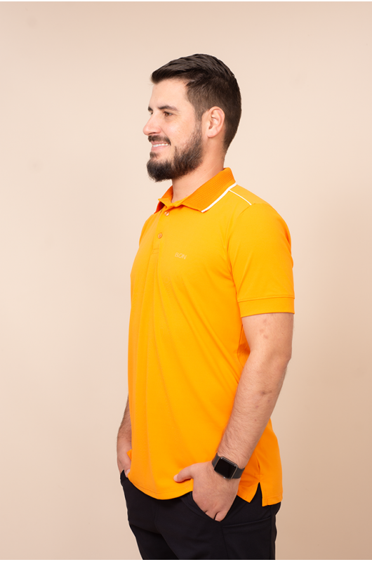 Camisa Gola Polo Masculina Laranja - 24271228